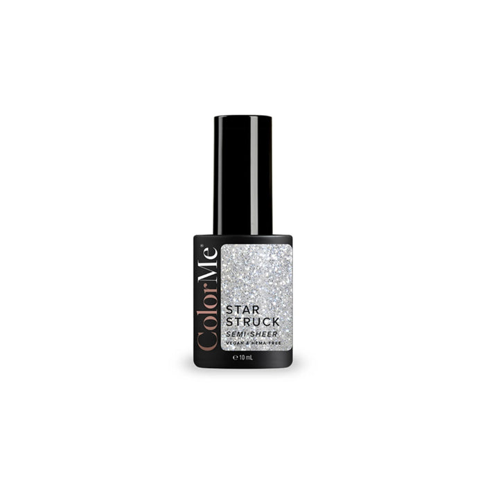 Ojă semipermanentă cu gel ColorMe Cosmetics Starstruck, translucidă, cu sclipici, 10 ml