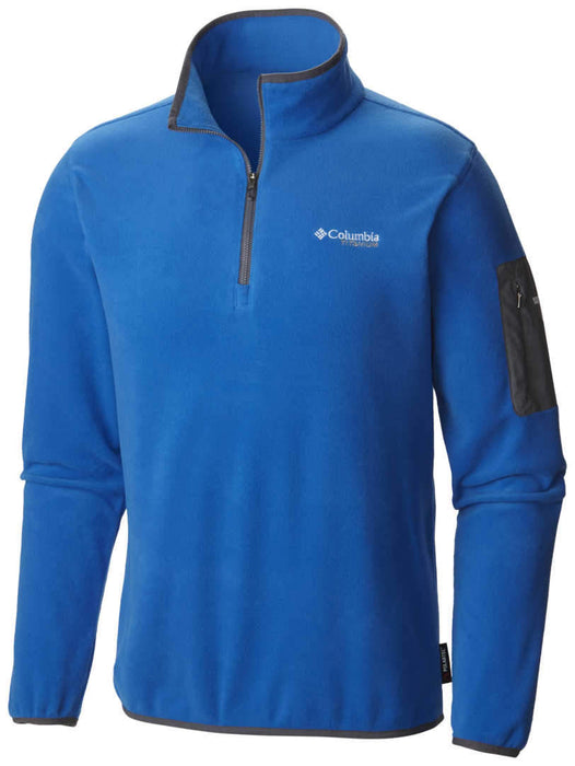 Bluză sport Columbia Titan Pass 1.0, cu fermoar scurt, albastră