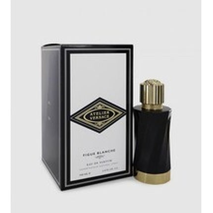 Eau De Parfum Versace Atelier Figue Blanche, sticlă neagră cu capac auriu