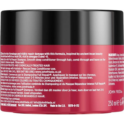 Masca de păr John Frieda Full Repair, 250ml
