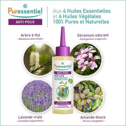 Loțiune Anti-Păduchi, Puressentiel, 100 ml, pipetă aplicator, formulă naturală