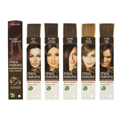 Cremă Colorare Păr, Farcom, Mea Natura, Ammonia-Free, 6.88 Ciocolată