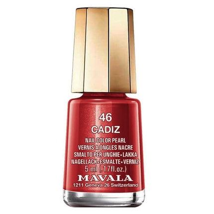 Lac unghii Mavala Cadiz, 46, 5 ml, Nuanță roșu coral, Finisaj perlat