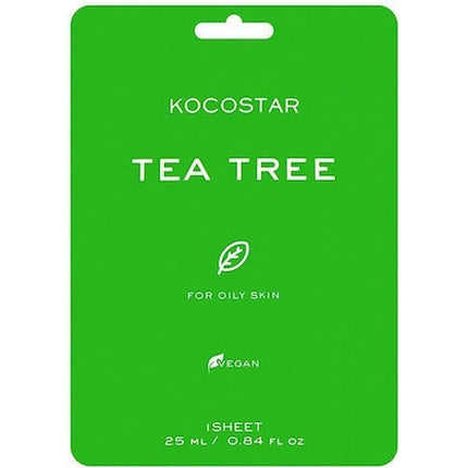 Masca facială tip hârtie KOCOSTAR Tea Tree pentru piele grasă, 25 ml