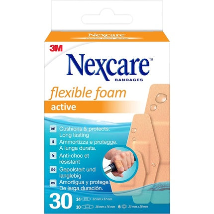Bandaje Nexcare Active Flexible Foam, asortate, 30 buc