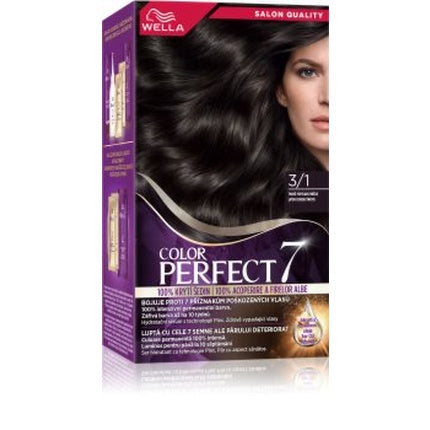 Vopsea de Păr Wella Color Perfect Intense, 3/1 Negru cu Reflexe Blende, 70 g