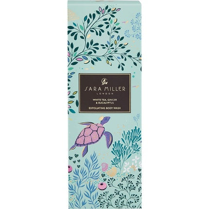 Gel de duș exfoliant Sara Miller London, White Tea Ginger & Eucalyptus, 150ml