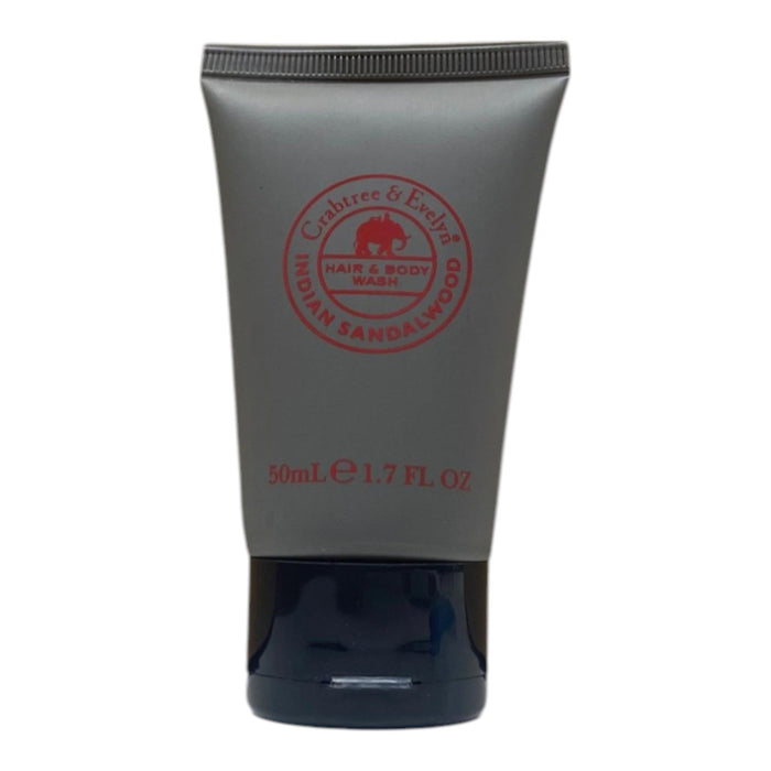 Gel de duș și șampon 2 în 1 Crabtree & Evelyn Indian Sandalwood, 50 ml