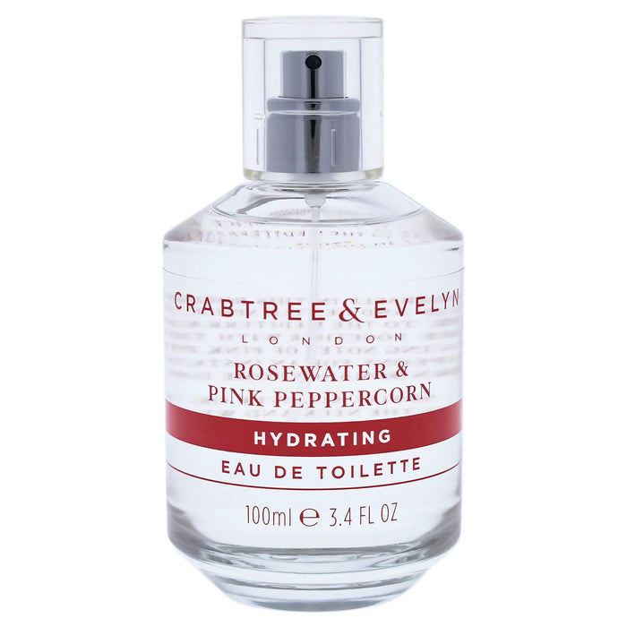 Apă de toaletă Crabtree & Evelyn Rosewater & Pink Peppercorn, hidratantă, pentru femei, 100 ml