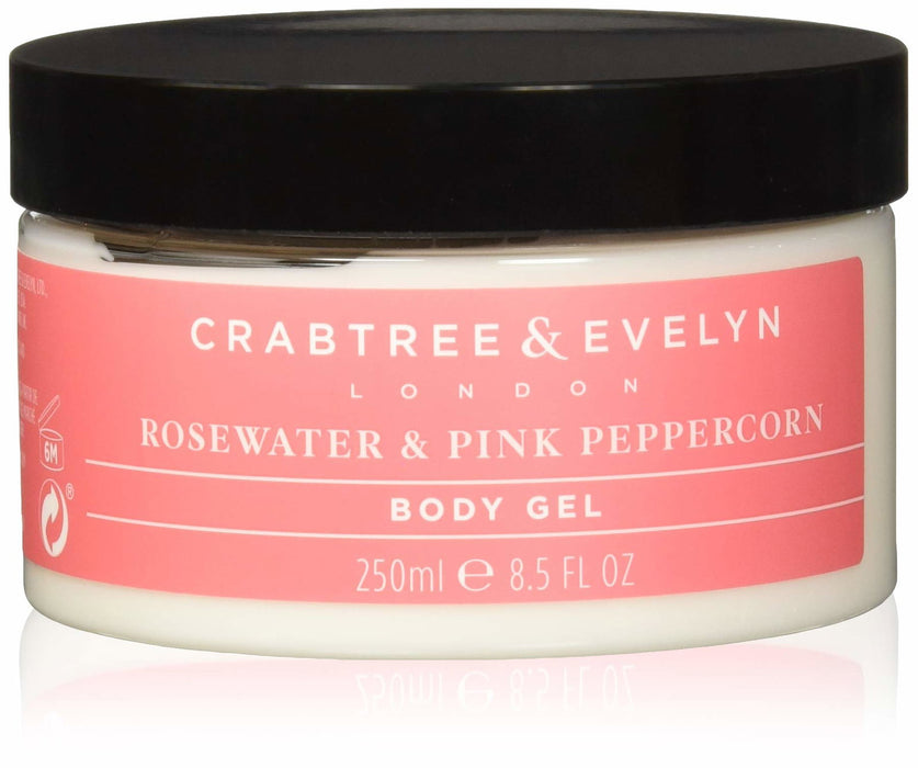 Gel de corp Crabtree & Evelyn Rosewater & Pink Peppercorn, hidratant, 250 ml, tester