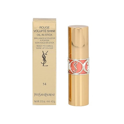 Ruj Yves Saint Laurent Rouge Volupté Shine 14 Corail