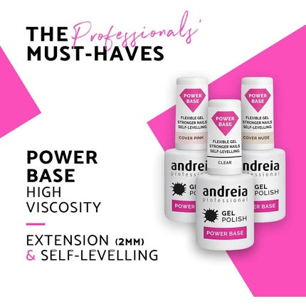 Oja gel Andreia, Power Base, roz, 10.5ml