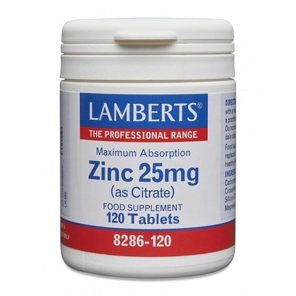 Tablete Zinc 25mg, Lamberts, 120 bucăți, Absorbție Maximă