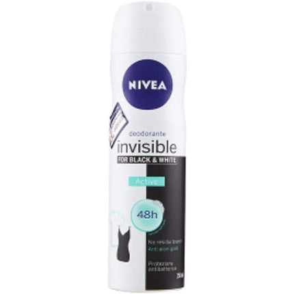 Nivea Black & White Invisible Active Deodorant Spray, 150ml