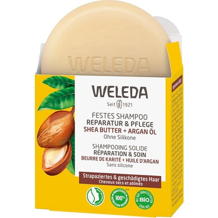 Șampon Solid Weleda Repair & Care, Unt de Shea + Ulei de Argan, 50g