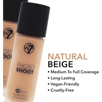 Fond de ten lichid, W7, Photo Shoot, natural beige