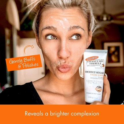 Exfoliant facial, Palmer's, Coconut Sugar, alb 90g