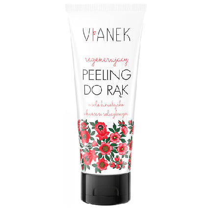 Exfoliant mâini, Sylveco Vianek, regenerant, 75 ml, decor floral