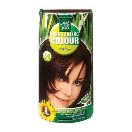 Vopsea de păr Hennaplus Lasting 456 Auburn, 181g