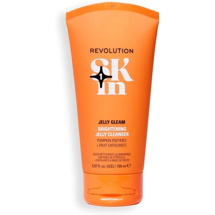 Gel de curățare pentru față, Revolution Skincare, Jelly Gleam Brightening Cleanser, portocaliu, 170 g