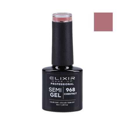 Lac Unghii Elixir, Semipermanent, 968, castaniu