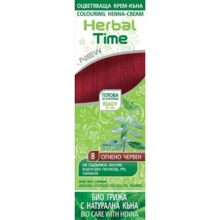 Cremă vopsea de păr din hennă 100% naturală Fire Red