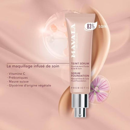 Fond de ten lichid Mavala Teint Sérum Natural Glow & Care, 30 ml