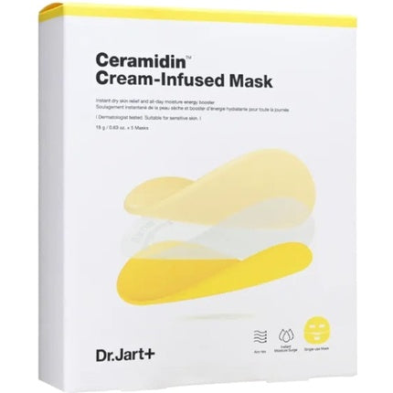 Dr. Jart+ Ceramidin Cream-Infused Mask, Pachet 5 buc x 18 g