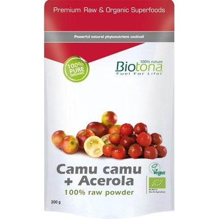 Pulbere Superfoods Biotona, Camu Camu + Acerola, 100% Raw