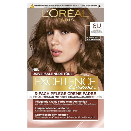L'Oréal Paris Excellence Creme, 6U Blond Deschis Mat, Culoare Universală Nude