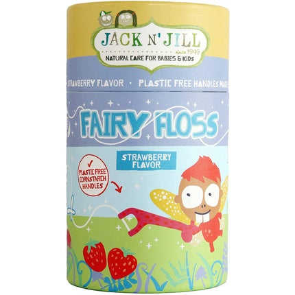 Fâșii dentare Jack N' Jill Fairy Floss cu mâner de girafă, ambalate individual, 30 bucăți