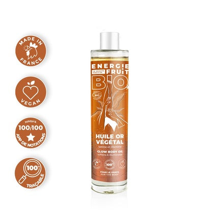 Ulei corp Energy Fruit Glitter Oil Vegetable Gold - Certificat Ecocert