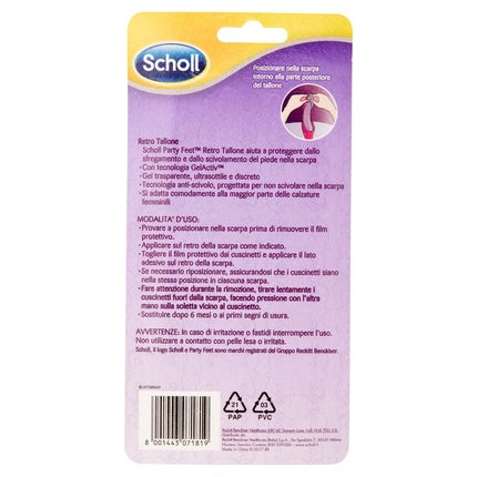 Perne Gel Tocuri Scholl Retro, Transparent