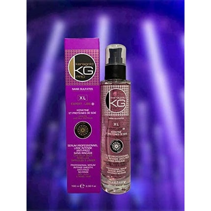 Serum de Păr Keragold KG Expert Liss XL pentru păr uscat și rebel, cu keratină și proteine de mătase, 100ml