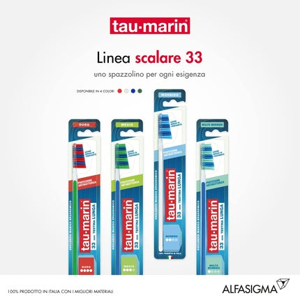 Periuță de dinți Alfasigma Tau-Marin Scalare, cap larg, moale, albastru