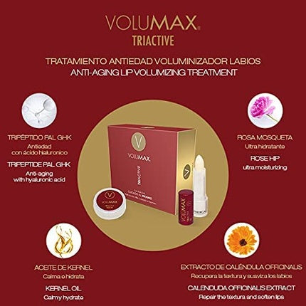 Balsam Buze, Volumax Triactive, regenerant, roșu