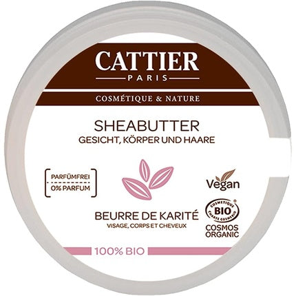 Unt de corp Cattier, Shea Butter Organic, 100ml, alb