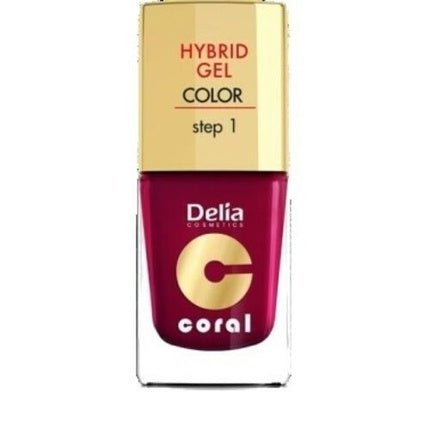 Lac de unghii gel, Delia, Coral Hybrid, Maro castaniu 11ml
