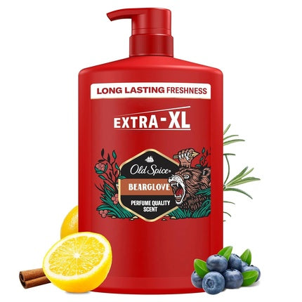 Gel de duș Old Spice Bearglove Extra XL, ambalaj roșu cu pompă