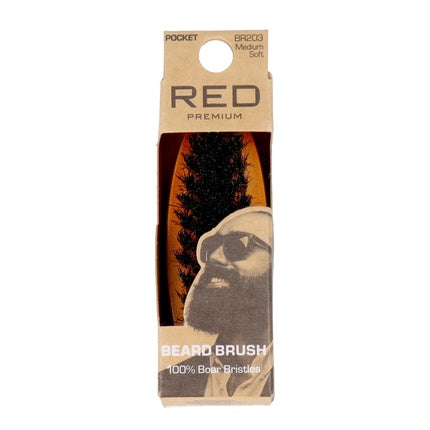 Perie de Barbă Red Kiss Premium - Pocket Perfect pentru Îngrijirea Bărbii