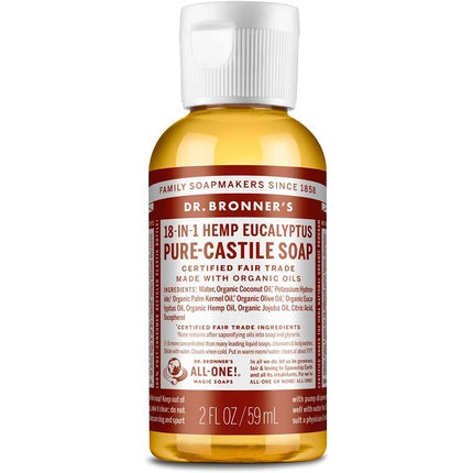 Săpun lichid Dr. Bronner's Eucalyptus Pure-Castile, 60ml