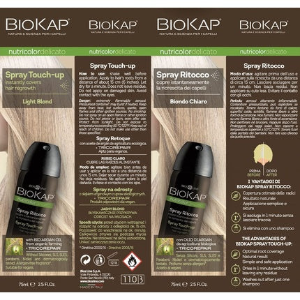 Spray colorant par, Bios Line Biokap Nutricolor, blond deschis, 75ml