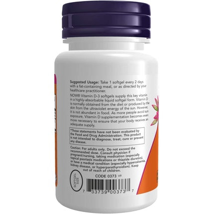 Now Foods Vitamin D-3 5000 IU, 240 Softgels