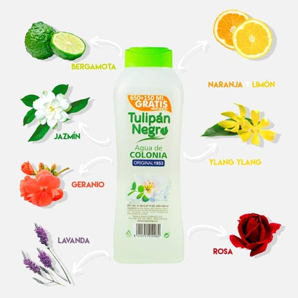 Gel de duș Tulipan Negro, Agua De Colonia, 650ml