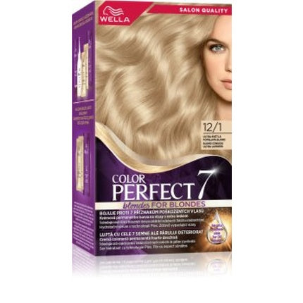 Vopsea de păr Wella Color Perfect Intense, 12/1 Blond Argintiu, 70 ml + 70 ml