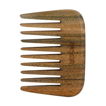 Pieptene Magnum Natural Wood Guaiaco Afro Style 308, culoare maro, lemn masiv