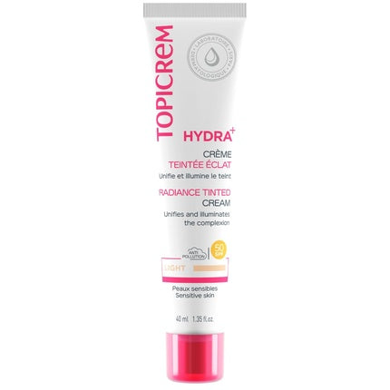 Crema colorata, Topicrem, HYDRA+ Light Glow, piele sensibila