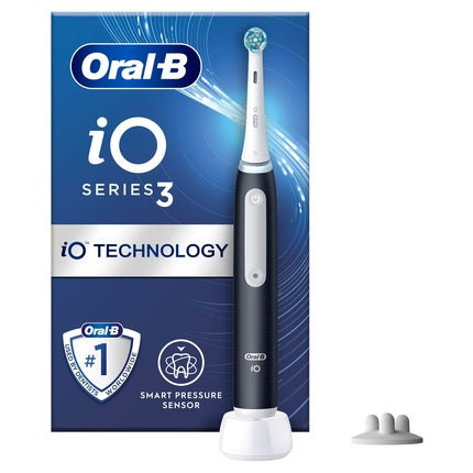 Periuță de dinți electrică Oral-B iO Series 3, design mat negru, senzor de presiune inteligent