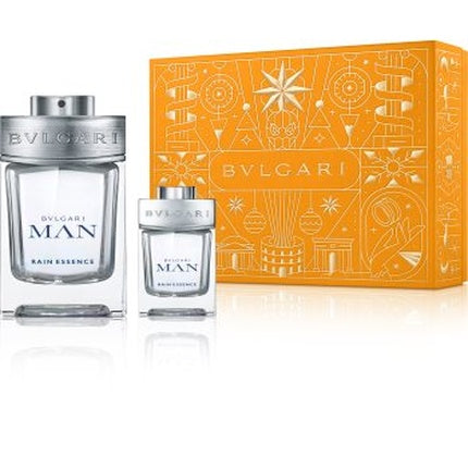 Set Parfum Bvlgari Man Rain Essence, 50ml + 10ml, Aromă Masculină