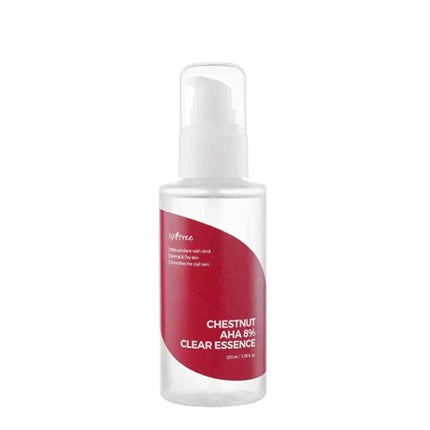 Esență Hidratantă Isntree Chestnut AHA 8% Clear Essence, 100ml, ambalaj sticlă transparentă cu pompă